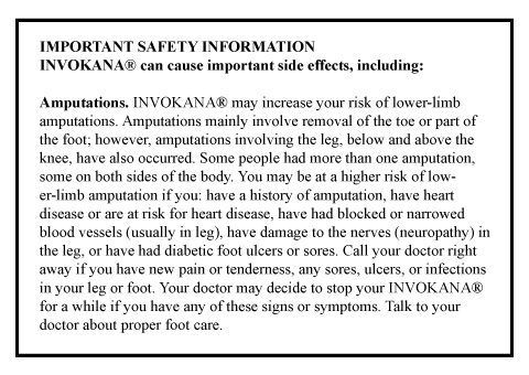 Invokana截肢警告